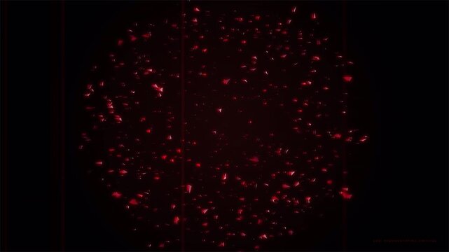 Critical red system error notification flashing over tech data, cybersecurity breach alert 4k video