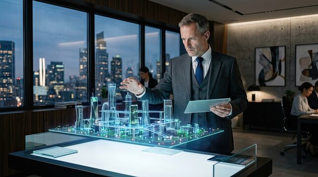 businessman in office