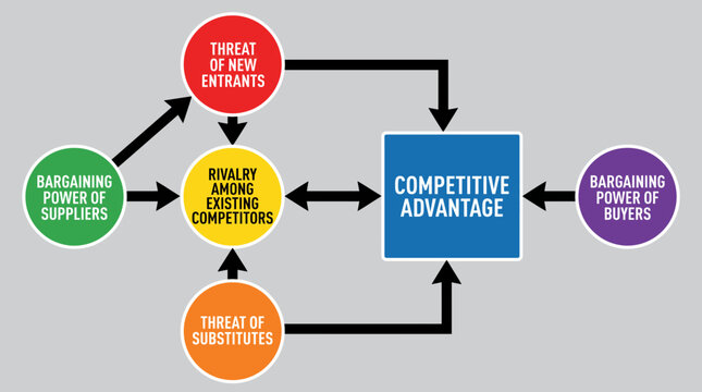 Competitive Advantage Framework Using Porter Five Forces Model