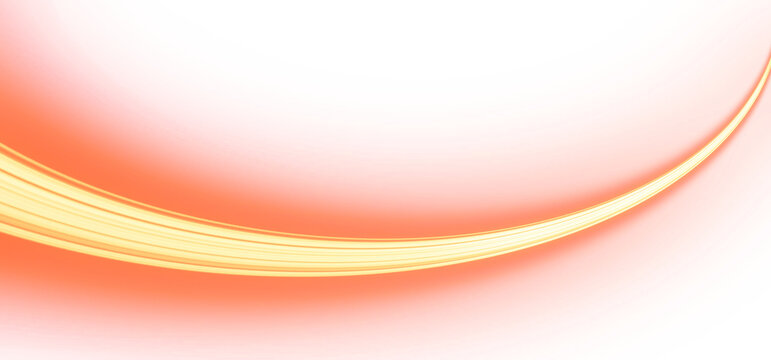 Abstract Warm Orange Golden Light Trail Arc Curve