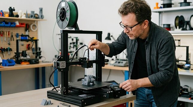 man working on computer