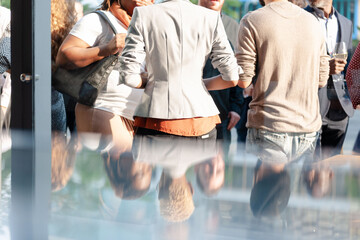 Obraz premium Casual networking event gathering photo