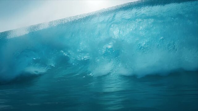 NatureTurquoise ocean wave underwater bubble sea water surf sunlight spray glow rolling barrel blue texture tropical seascape dynamic aquatic motion splash shimmer