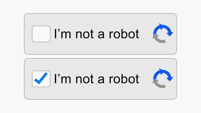 Captcha i am on a robot video computer code.