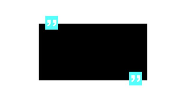Quote Frame or message box Animation with Minimal Border Overlay Modern Testimonial Motion Graphic Clean Presentation Quote Box Animation
