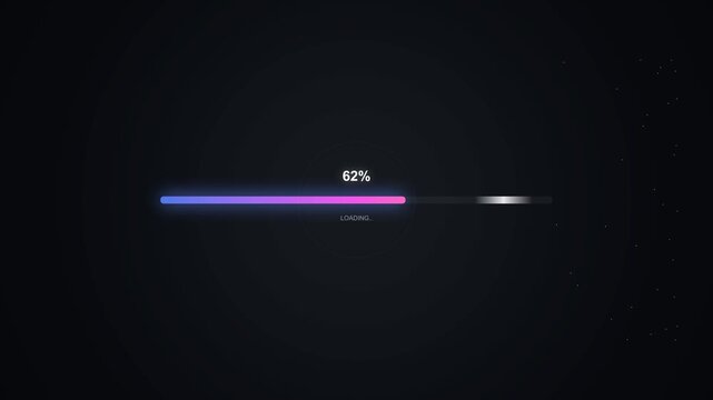 A loading progress bar displaying 100 percent is shown loading on screen.