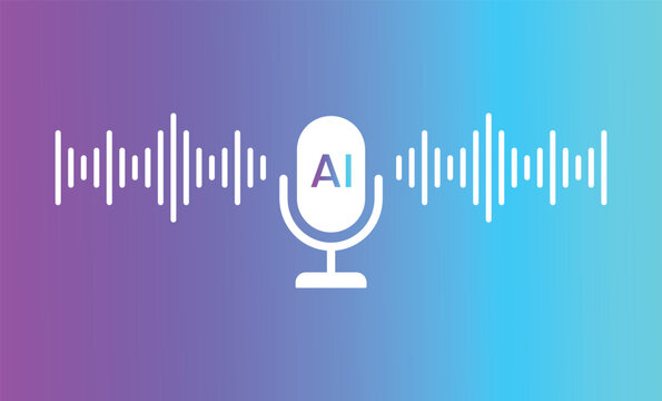 AI Voice Generator. speech recognition icons. Podcast sound waves collection. AI voice assistant logo. Sound and communication technology symbols.