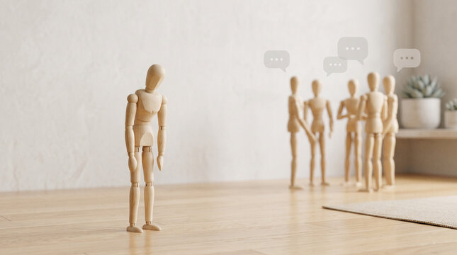 wooden mannequin in the office