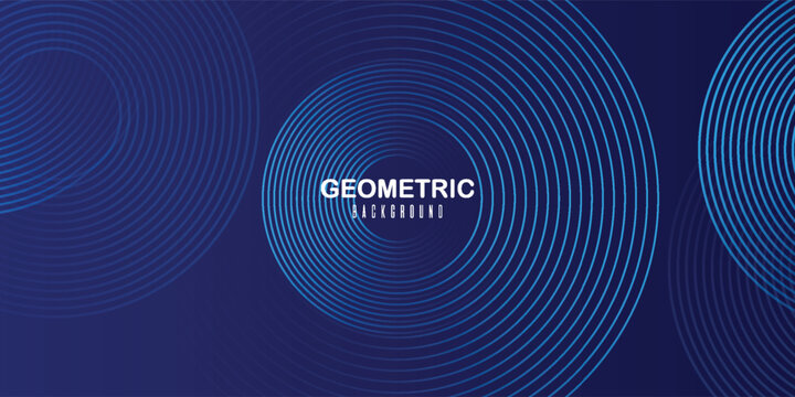 Abstract blue digital dynamic circle line on dark background. Modern terendy desigran in vector illusttion