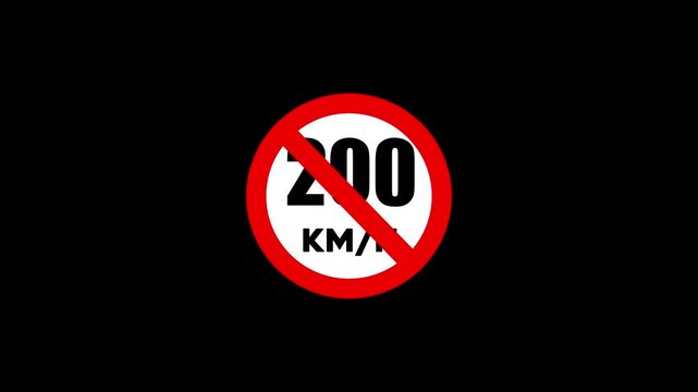 Over 200 Kmh Prohibited Maximum Speed Sign for Ultimate Highway Safety Enforcement.