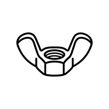 Wing Nut Close Up Illustration.