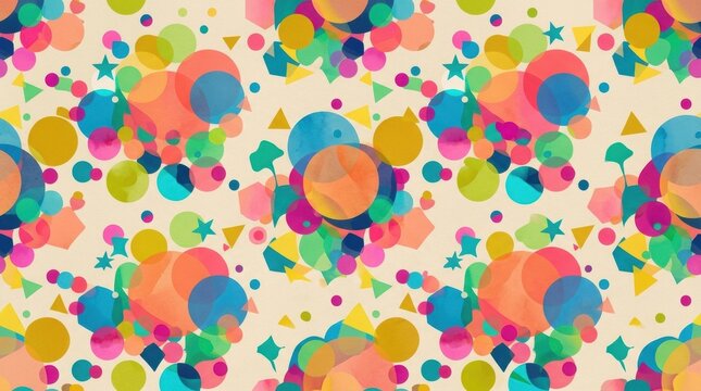 Abstract background repeating pattern colorful circles Set of fun line doodle seamless pattern. Creative minimalist