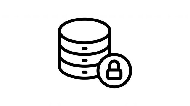 database minimalist stroke animation