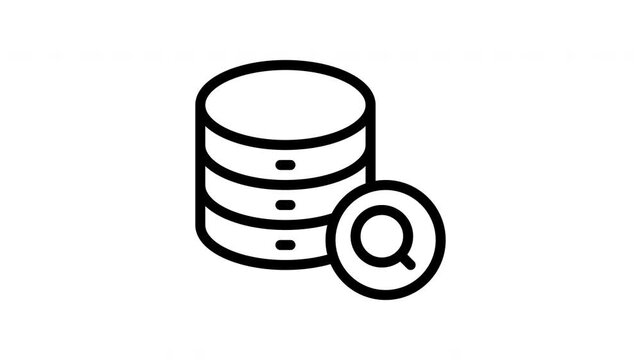 database minimalist stroke animation