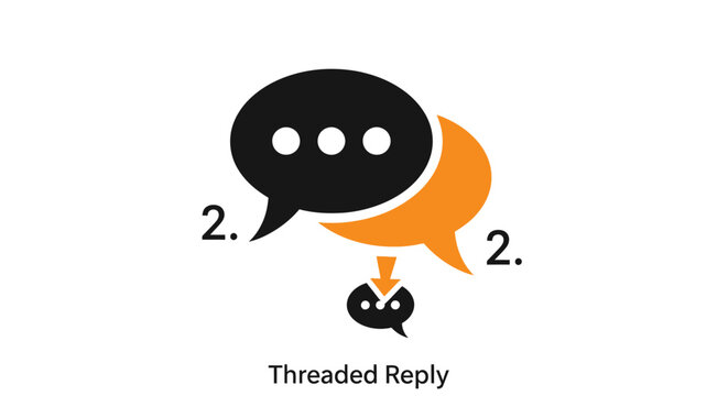 Threaded Reply Icon: Communication, Conversation, and Feedback Loop