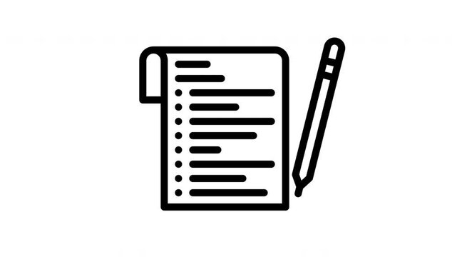 list minimalist stroke animation