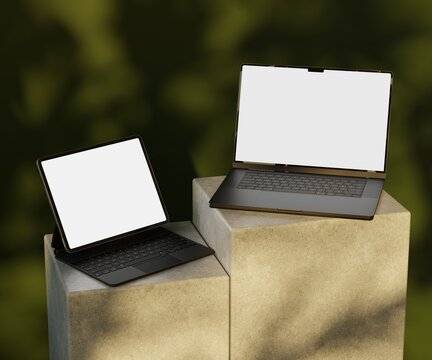 Responsive Web Design and website Mockup, Devices Mock up, Smartphone desktop tablet laptop template Mockup