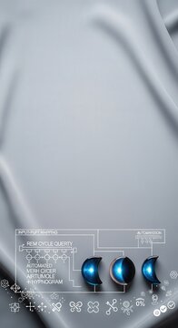 Conceptual Automated REM Sleep Cycle Query and Hypnogram Visualization on Matte Silk Texture