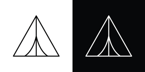 Camping icon on a white background. Vector Icon Design © Zandra