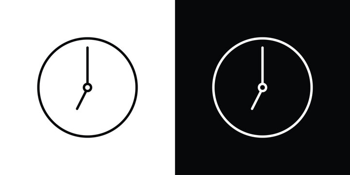 Clock seven icon on a white background. Vector Icon Design