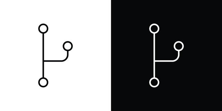 Code branch icon on a white background. Vector Icon Design