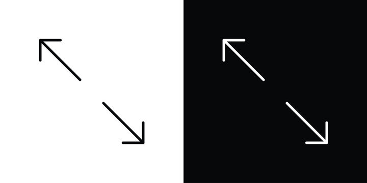 Expand arrows icon on a white background. Vector Icon Design