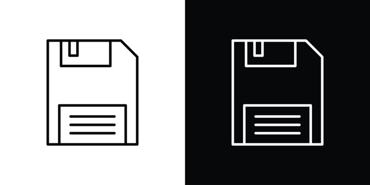 Floppy disk icon on a white background. Vector Icon Design