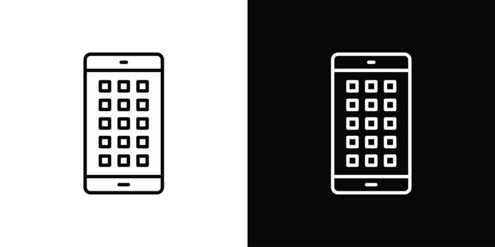 Mobile notch icon on a white background. Vector Icon Design