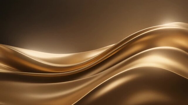 Golden silk wave texture elegant abstract gold fabric background