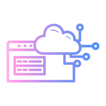 data secure Line Gradient Icon