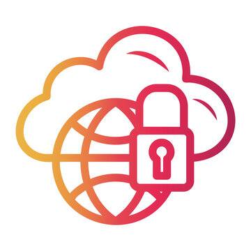data secure Line Gradient Icon