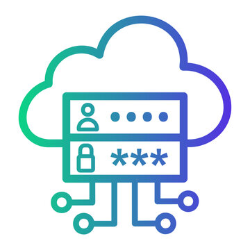 security Line Gradient Icon