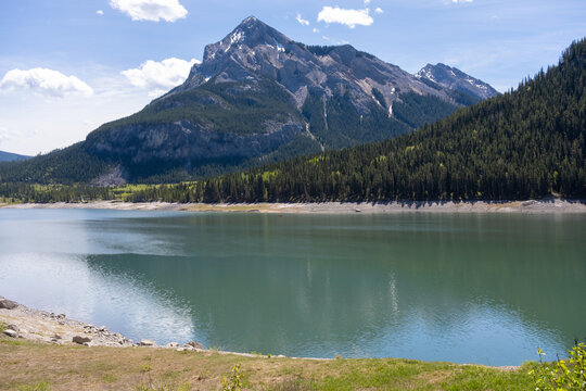Beautiful scenery near Mountain Lake in the Kananaskis country of the Canadian Rockies 