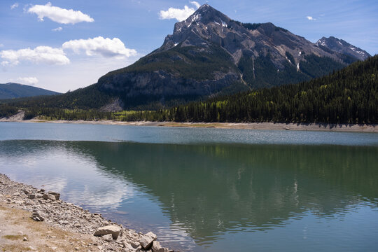 Beautiful scenery near Mountain Lake in the Kananaskis country of the Canadian Rockies 