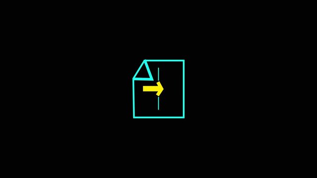 Simple data upload symbol isolated on White Background black 4k Video,