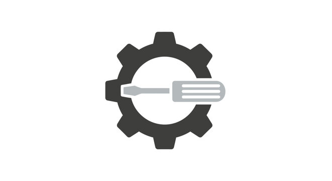 A gear with a screwdriver icon.