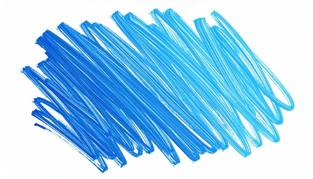 Blue marker scribble with gradient effect on white background