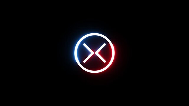 Neon modern business arrow animation on black background. Finance growth, success, and progress  digital  arrow animation.