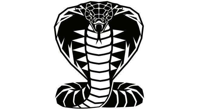 Stylized Cobra Snake Head Graphic Vector Illustration
