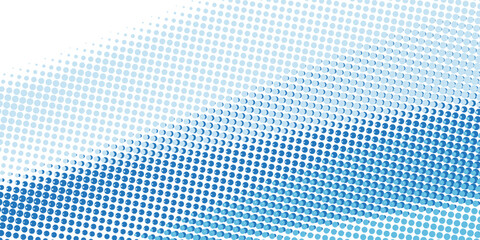 Fototapeta premium Vector abstract blue background frame of geometric shapes. Circular ornament. Pattern of dots, particles, molecules, fragments art