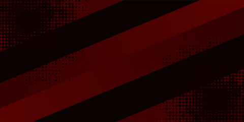 Abstract dark red gradient background with diagonal lines and a scratch effect. Dynamic dotted halftone texture for sports banner, poster, and greeting card © Qomariyah .