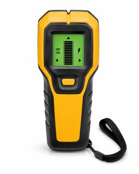 Minimal handheld stud finder for organized home lifestyle on white background