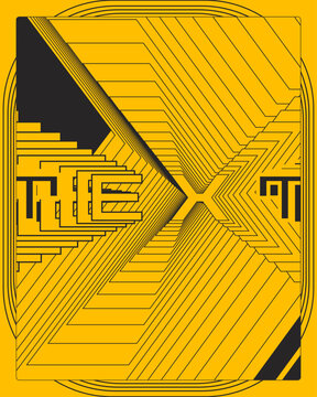 High Contrast Yellow Black Dynamic Typography Text Wall Art Poster