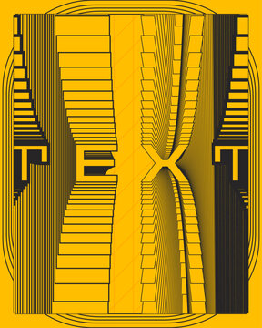 Yellow Black Dynamic Typography Text Poster Modern Wall Art Design
