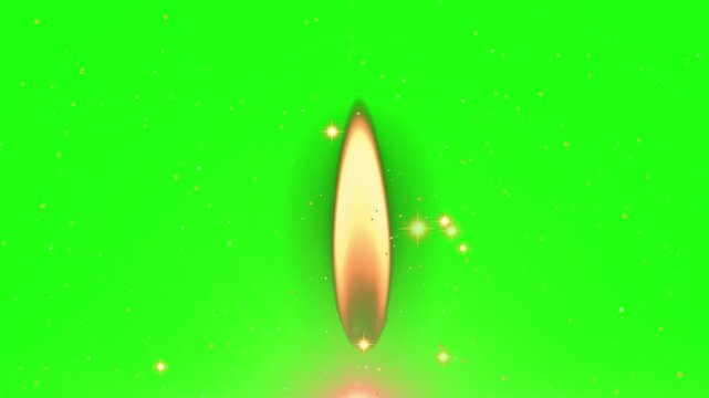 A golden object on a green background with sparkles around it creating a magical atmosphere with a sense of wonder and enchantment