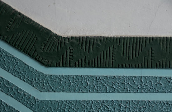 Modernist painted wainscot wall pattern texture.