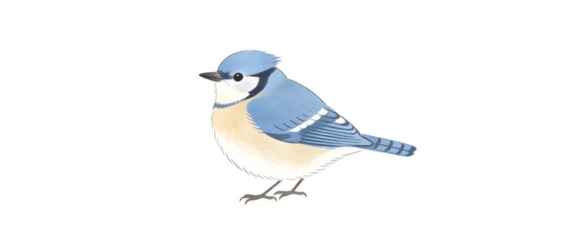 Blue jay bird illustration
