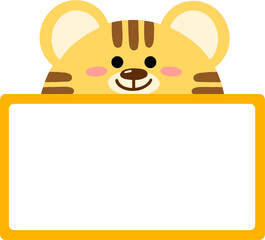 Obraz premium 동물 이름표