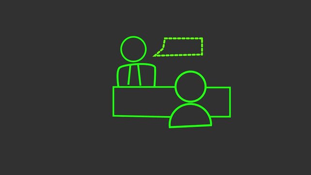 Team communication animation for collaboration tools, remote work and business apps.HD Video,