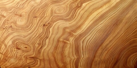 Fototapeta premium Honey yellow burl wood grain swirl texture background surface